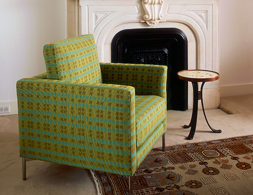 Petite Divina Lounge chair in green upholstery