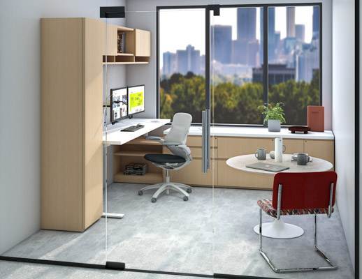 Private Office Reff Profiles Generation by Knoll Saarinen Meeting Table Cesca Chair 