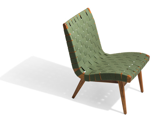 Fern Sunbrella Webbing Teak Frame Outdoor lounge chair