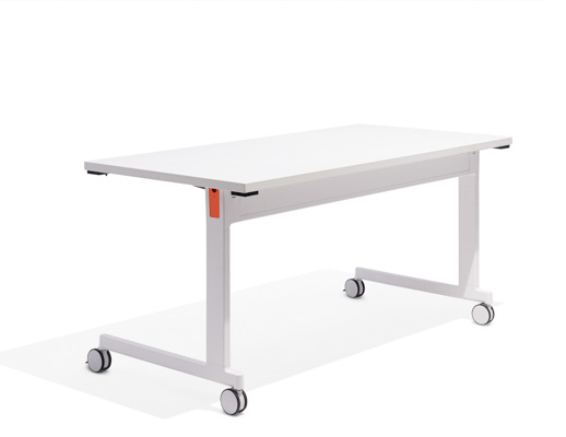 Pixel C-Leg bright white leg bright white laminate top white flat edgeband