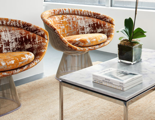 barcelona couch womb chair platner arm chair living room florence knoll cofee table