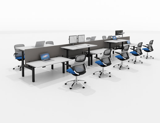 k. bench workplace systems furniture benching height adjustable desks k. collection